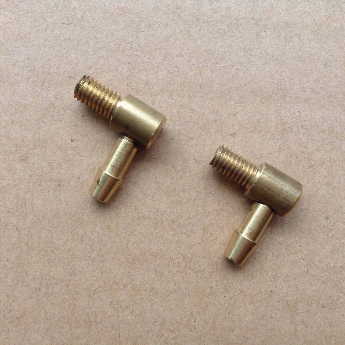 2Pcs Fuel Nozzle 90 Degree Brass M5 Threaded Water Nipple for RC Boat