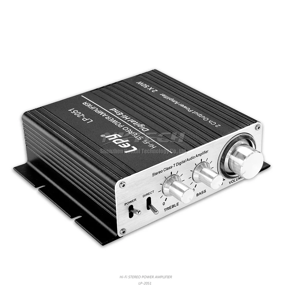 LP-2051 Lepy Hi-Fi Stereo Power Amplifier Digital Player Hi-End BASS Class-T 2CH Tri-path 2x 50W RMS Audio Car Home MP3 AMP DIY