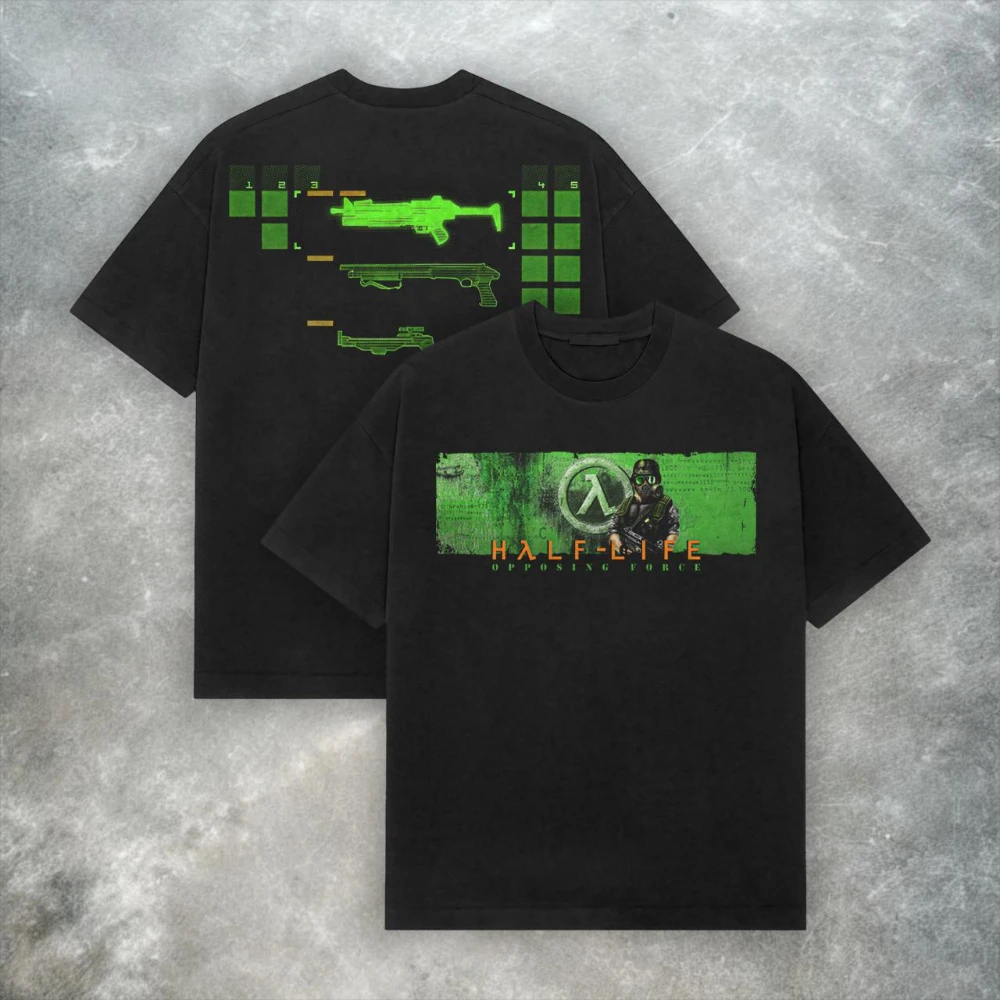 Camiseta Half-Life: Tit for Tat de Valve, estilo retro Y2K, FPS, shooter, unisex, moderna, informal, cómoda, estilo urbano