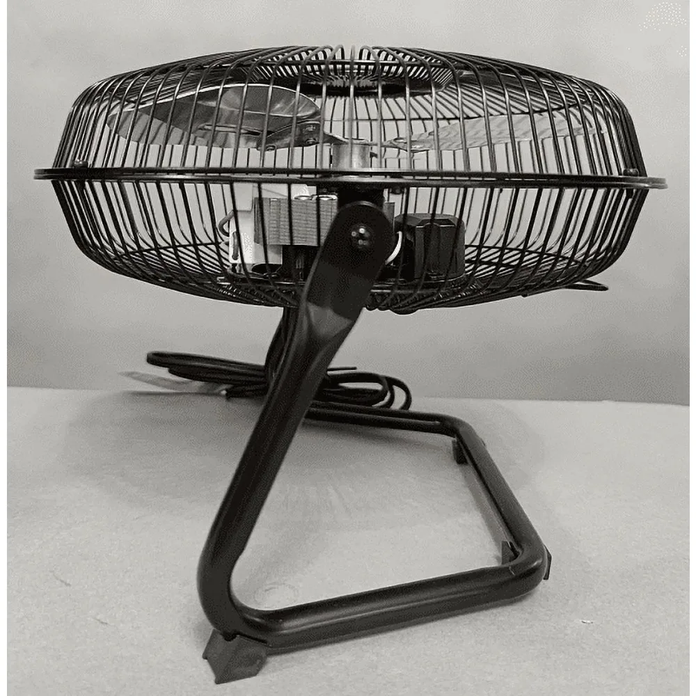 مروحة أرضية جديدة باللون الأسود مقاس 9 بوصات و3 سرعات عالية السرعة قابلة للتركيب على الحائط