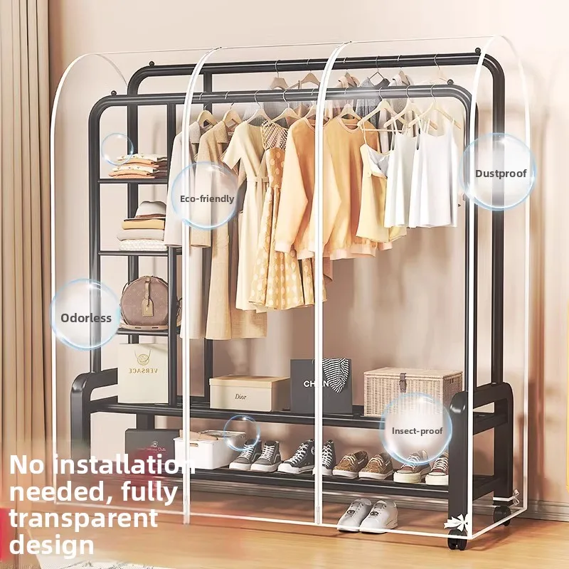 

Full-Closed Floor-standing Dust Cover Transparent Clothes Coat ield Home Use Dustproof Clothes Cover for Coats And Jaets