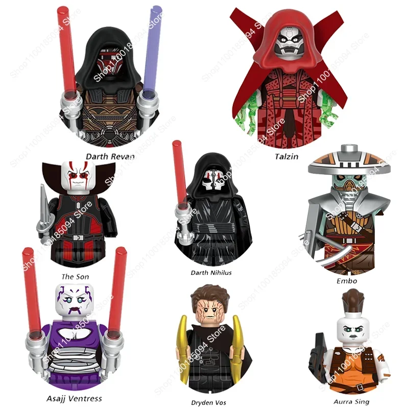 Bloques de Construcción G0157, Figuras Miniatura de Darth Nihilus, Talzin, Dryden Vos, Asajj Ventress, Darth Talon, Jaina Kao, Cen Darach
