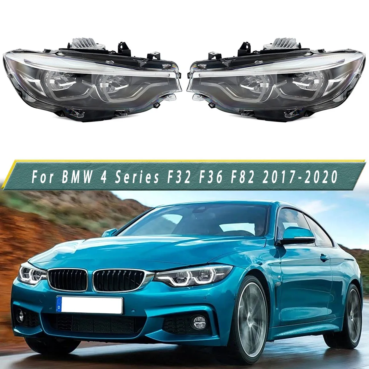 

LHD Head Lights For BMW F32 F36 F82 4 Series 420i 430i 440i m4 2017 2018 2019 2020 pair LED Headlight Headlamp Assembly Upgrade