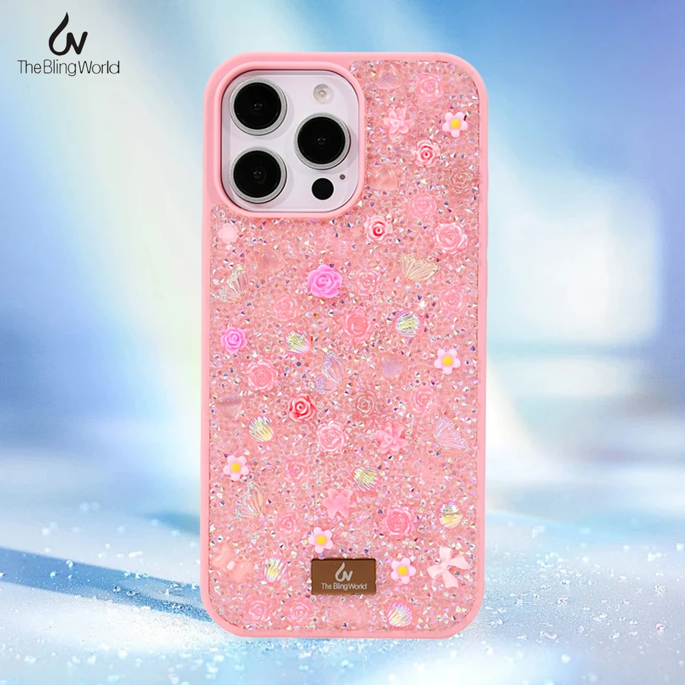 

Чехол премиум-класса с кристаллами для Iphone 16 Pro Max 15 14 Plus 13, уникальный роскошный женский шикарный освежающий защитный чехол с бриллиантами