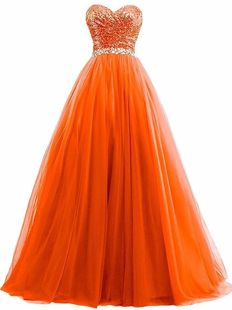 Shiny Ball Gown Women Quinceanera Dresses Tulle Sequins Beads Prom Party Birthday Gowns Vestido De 15 Anos robes de soirée