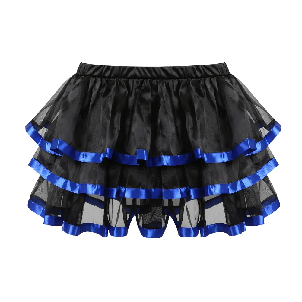Röcke für Damen, Mesh-Tutu, Feen-Tüll-Minirock, Party-Streifenrock, Plissierter Puffrock, Sexy Erwachsenen-Rock mit passendem Korsett, Vintage-Jupe-Falda – Detail 5