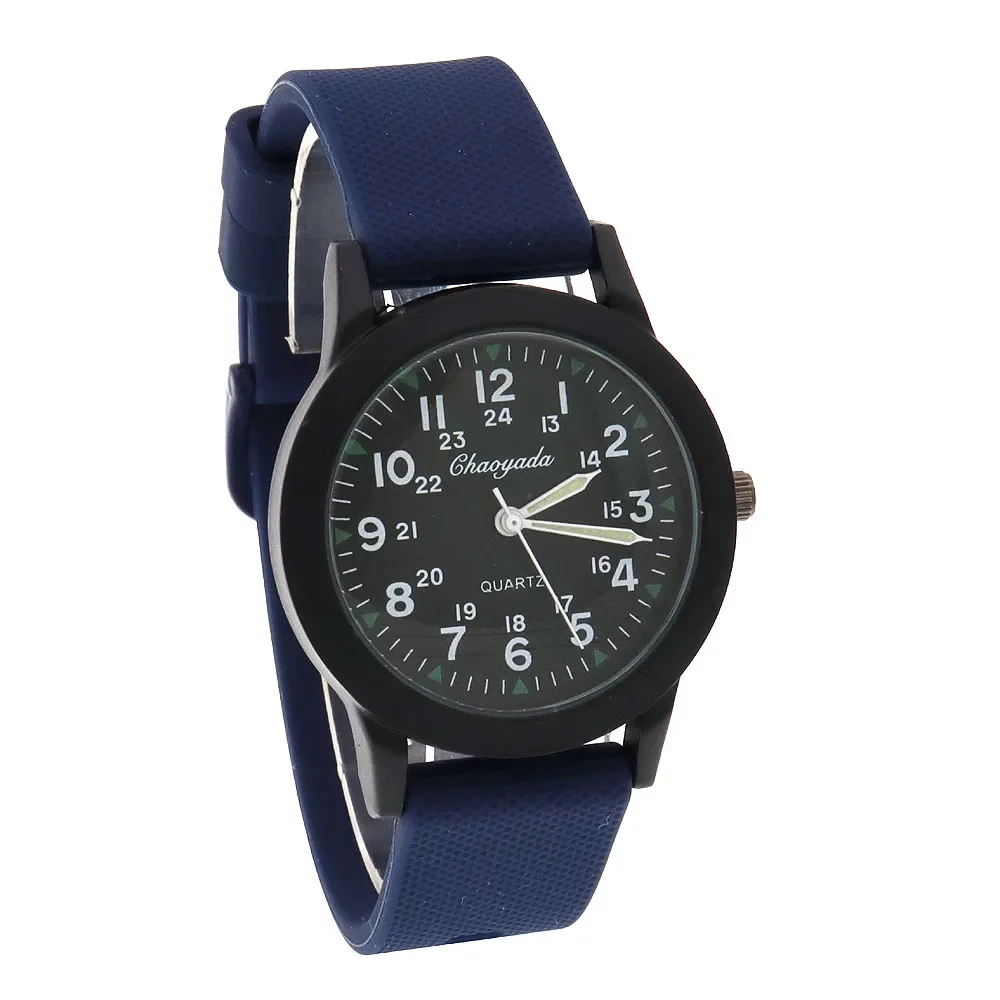 Kids Boys Watch Sports Watch Waterproof Silicone Strap Quartz Movement Student Timepiece in Trending Colors