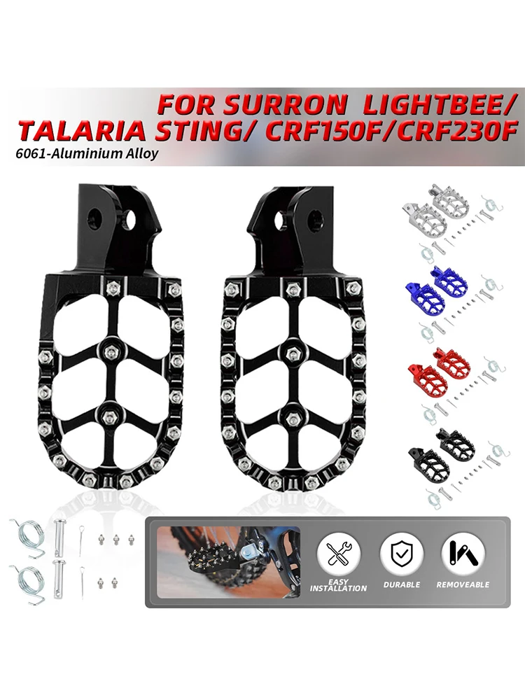 AliExpress JFGRACING Motorcycles Footpegs Foot Pegs Rests Pedals For Surron Sur-Ron Light Bee Electric Dirt Bike Footrest Dirt Pit Bike Accessories