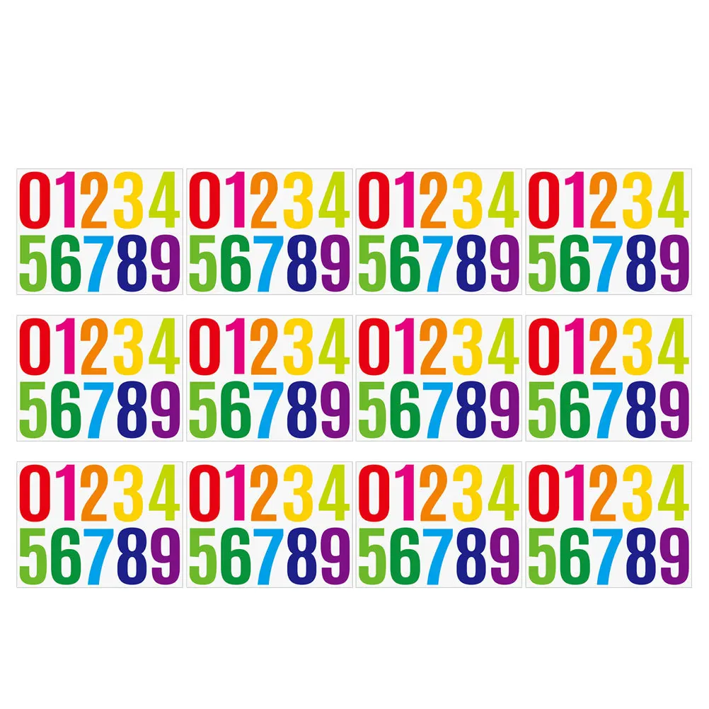 

12pcs Large Number Stickers Clear Adhesive Numbers For Mailbox Trash Can Diy Address Outdoor Waterproof Decals