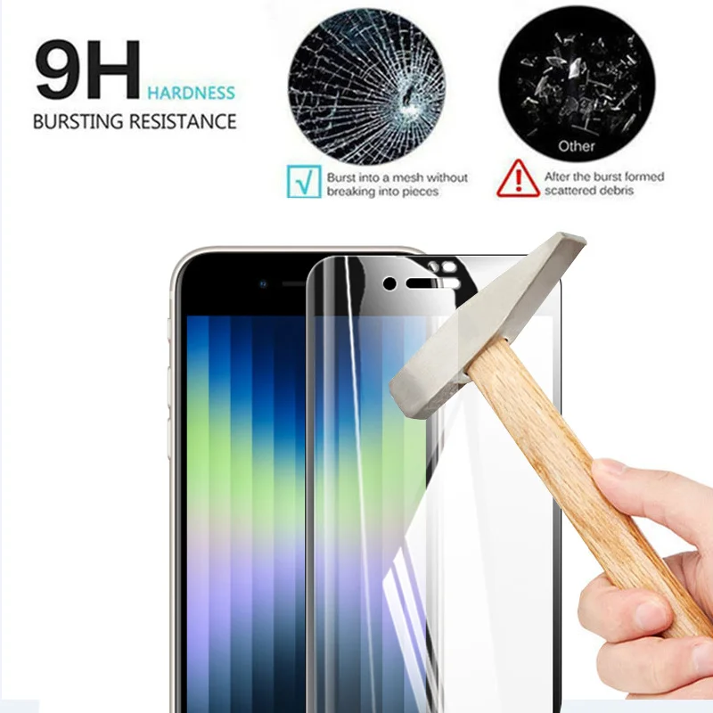 cristal templado for iphone se 2022 tempered glass for iphone se3 se 3 HD screen protector apple iphon se 2020 se2 se 2 edition mica protective