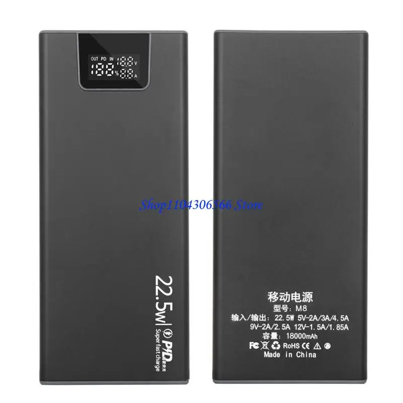 02DD 8x18650 Battery Holder Shells Case Metal Shells Faster Shells Protectors DIY Boxes