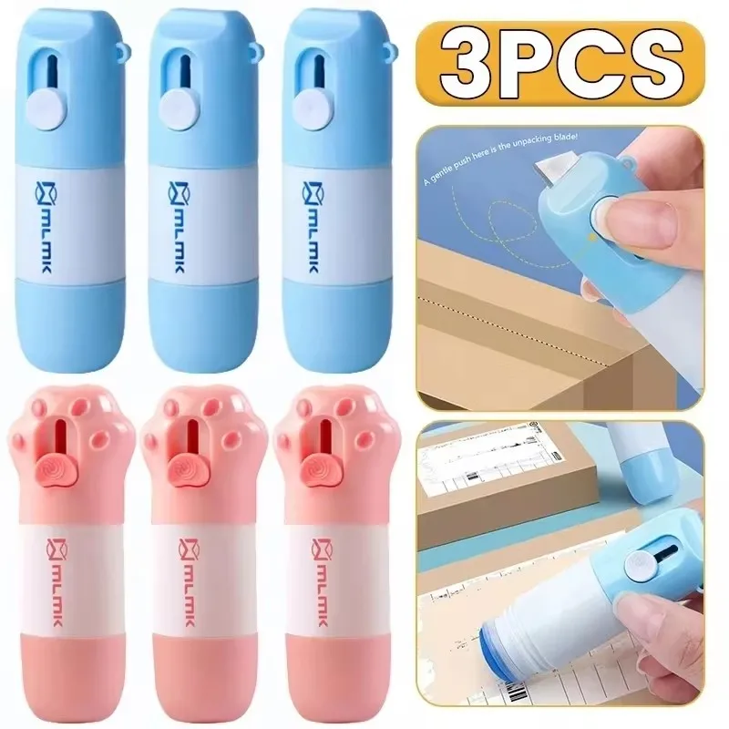 Thermal Paper Easer Mail Opener 2 in 1 Correction Fluid with Knife Anti Peep Identity Information Privacy Protector Eraser