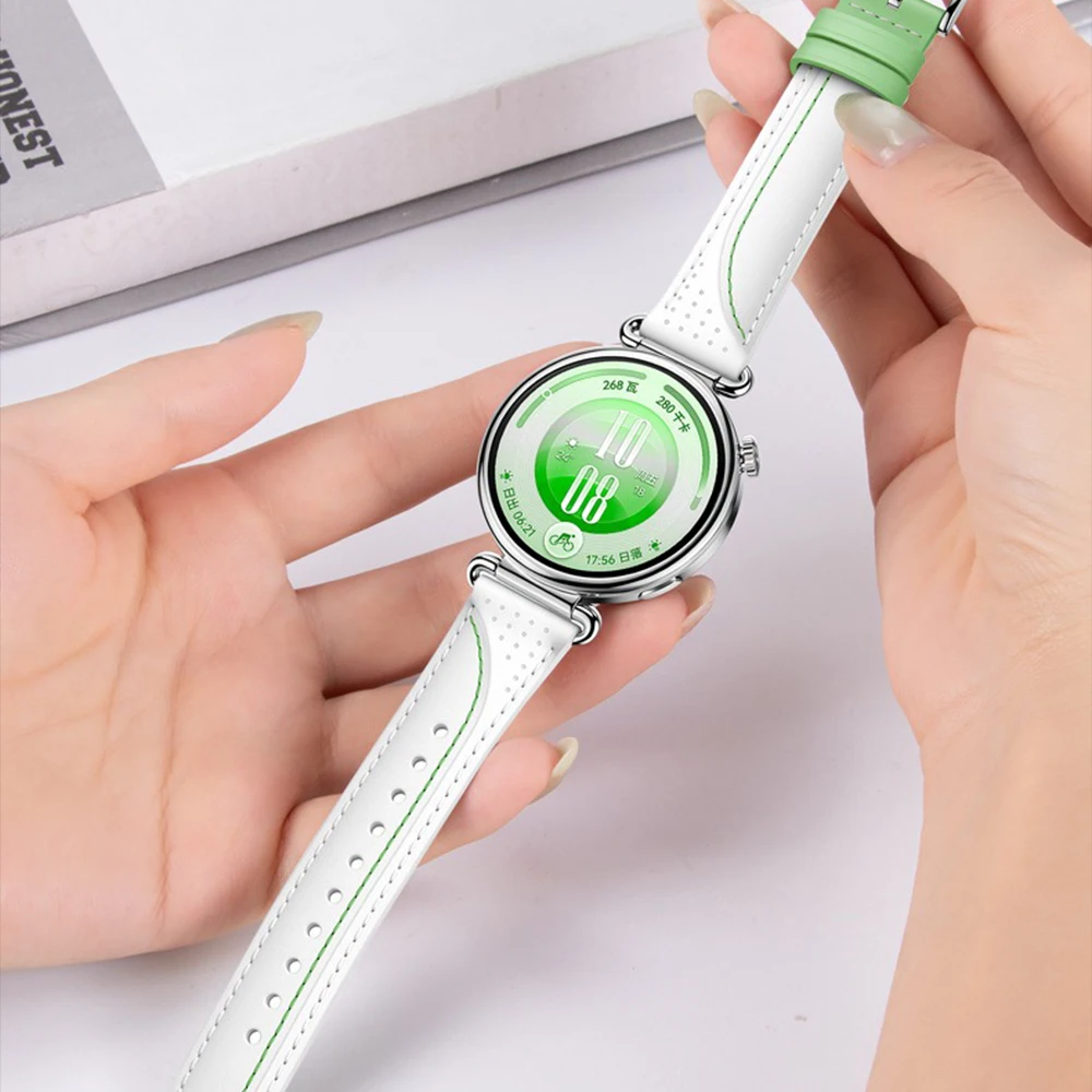 Leather Strap for HUAWEI WATCH GT 7 41mm Sports Loop Replace Accessories Casual Color Blocked Band for Huawei GT 7 41mm