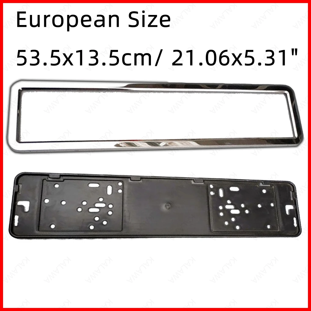 

ABS European License Plate Frame EURO EU Size: About 53.5x13.5cm/ 21.06x5.31" Number Holder Car Automobile Diamond Front Rear