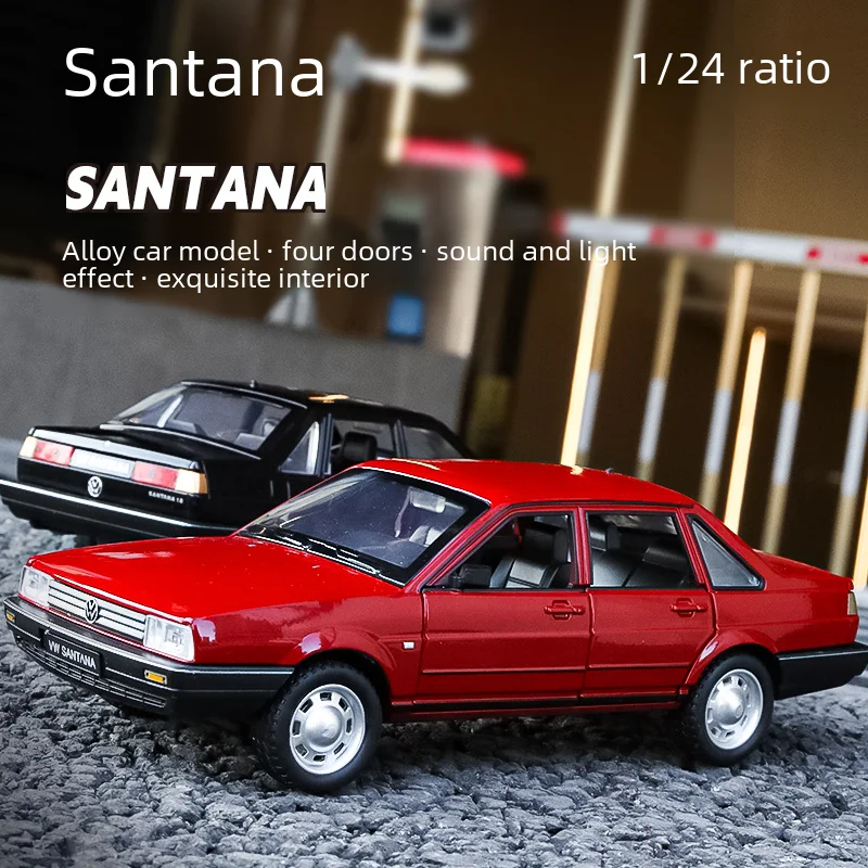 124 Santana Alloy Car Model Vintage Vehicle Collection Ornament Chenghai Toy Wholesale