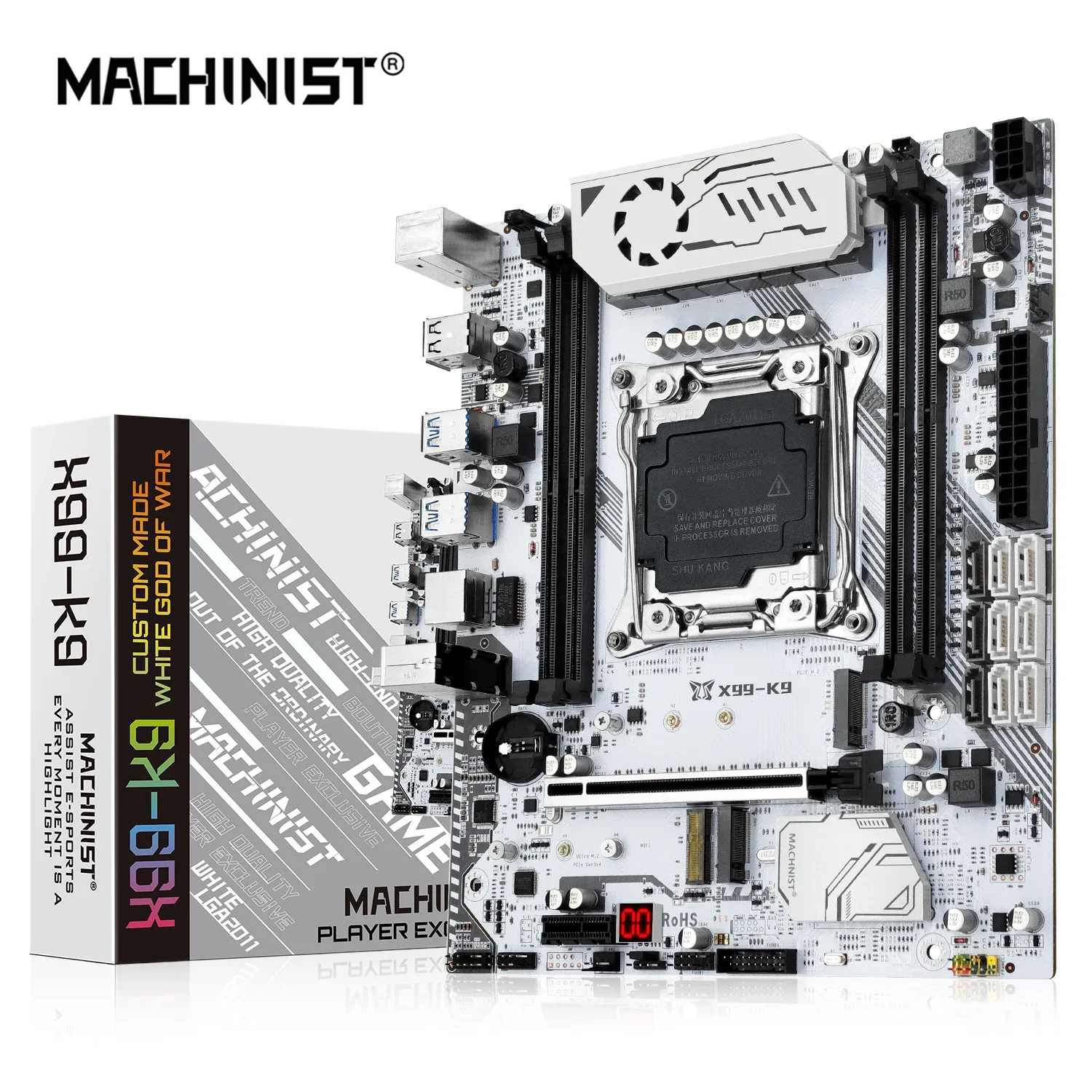 Imagem -05 - Kit Combo de Placa Mãe Lga20113 Xeon e5 Cpu 2666 v3 Ram Ddr4 Memória 16gb 2666mhz Quatro Canais Nvme Wifi M.2 Usb 3.0 Machinist-x99