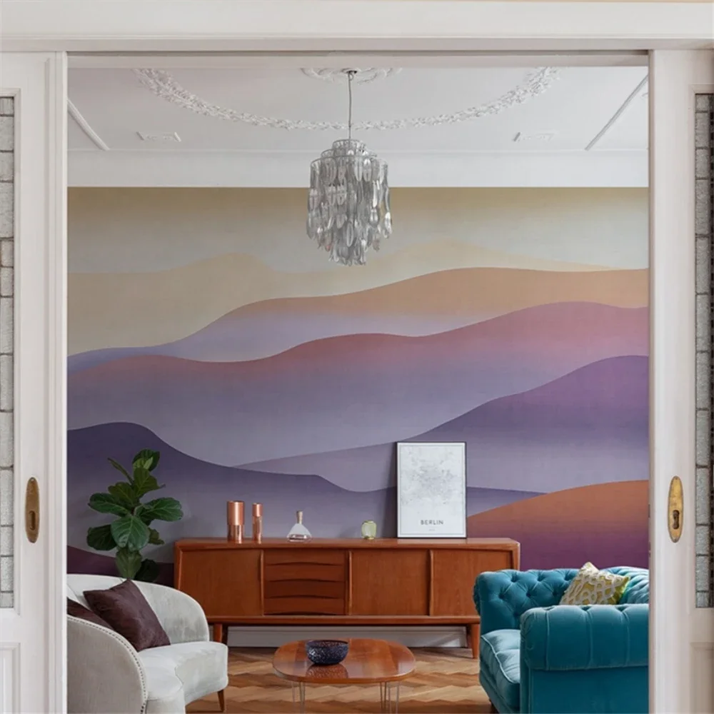 custom Chinese wallpaper ink wash landscape painting wallpapers for living room bedroom background colorful creative wall paper