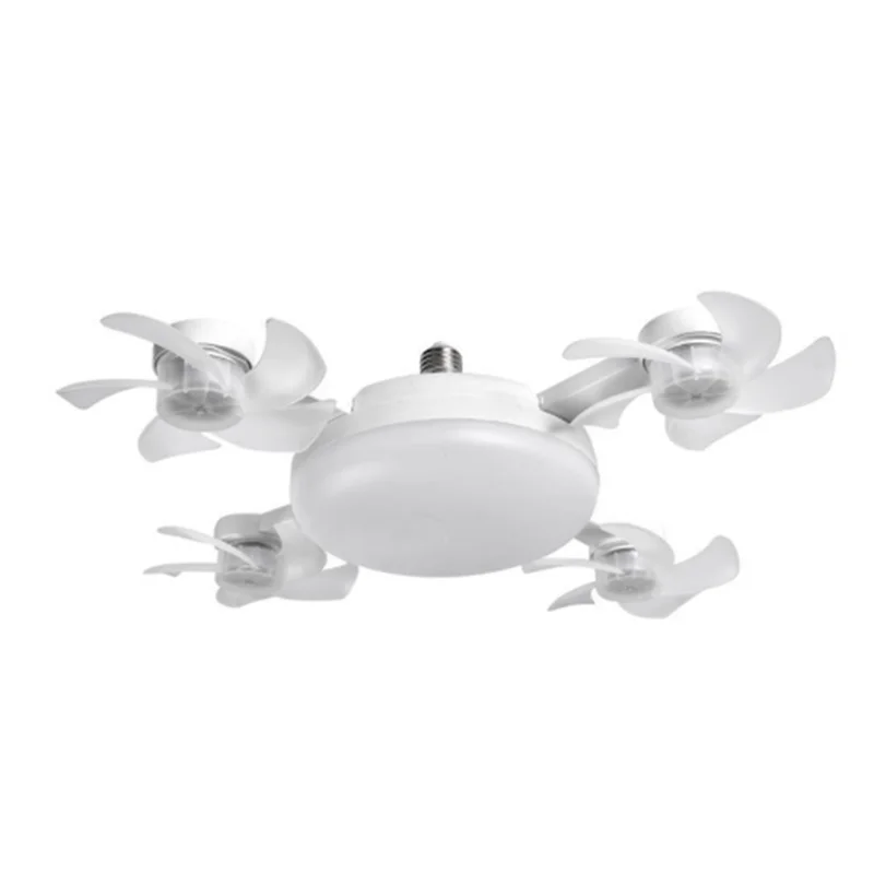 AT21-E27 LED-Deckenventilatorleuchte 60 W mit Fernbedienung, Dimmerfunktion, Drohnenförmige Deckenleuchte