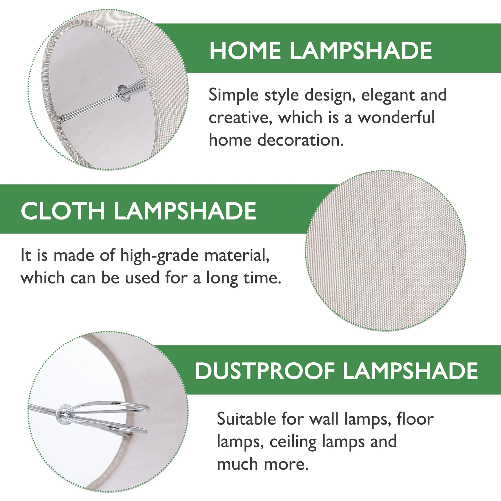 

Fabric Lampshade Clip Bulb Rechargeable Light Decor Simple Table Adornment Dust Protection Warm Atmosphere