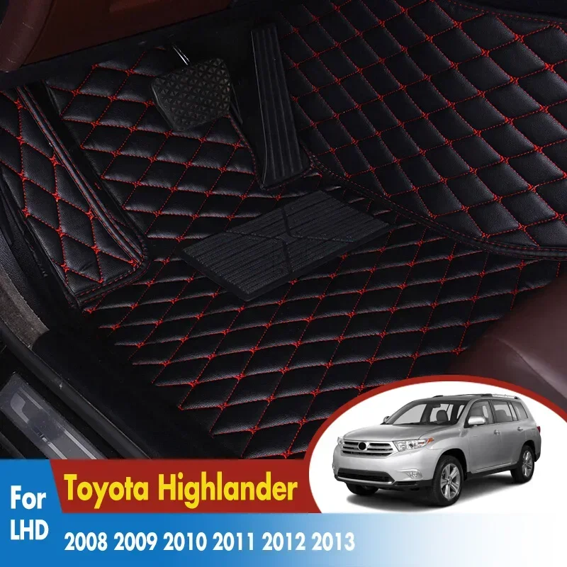 For Toyota Highlander Kluger 2013 2012 2011 2010 2009 2008 (7 seats) Car Floor Mats Rugs Auto Interior Parts Custom Covers Pads