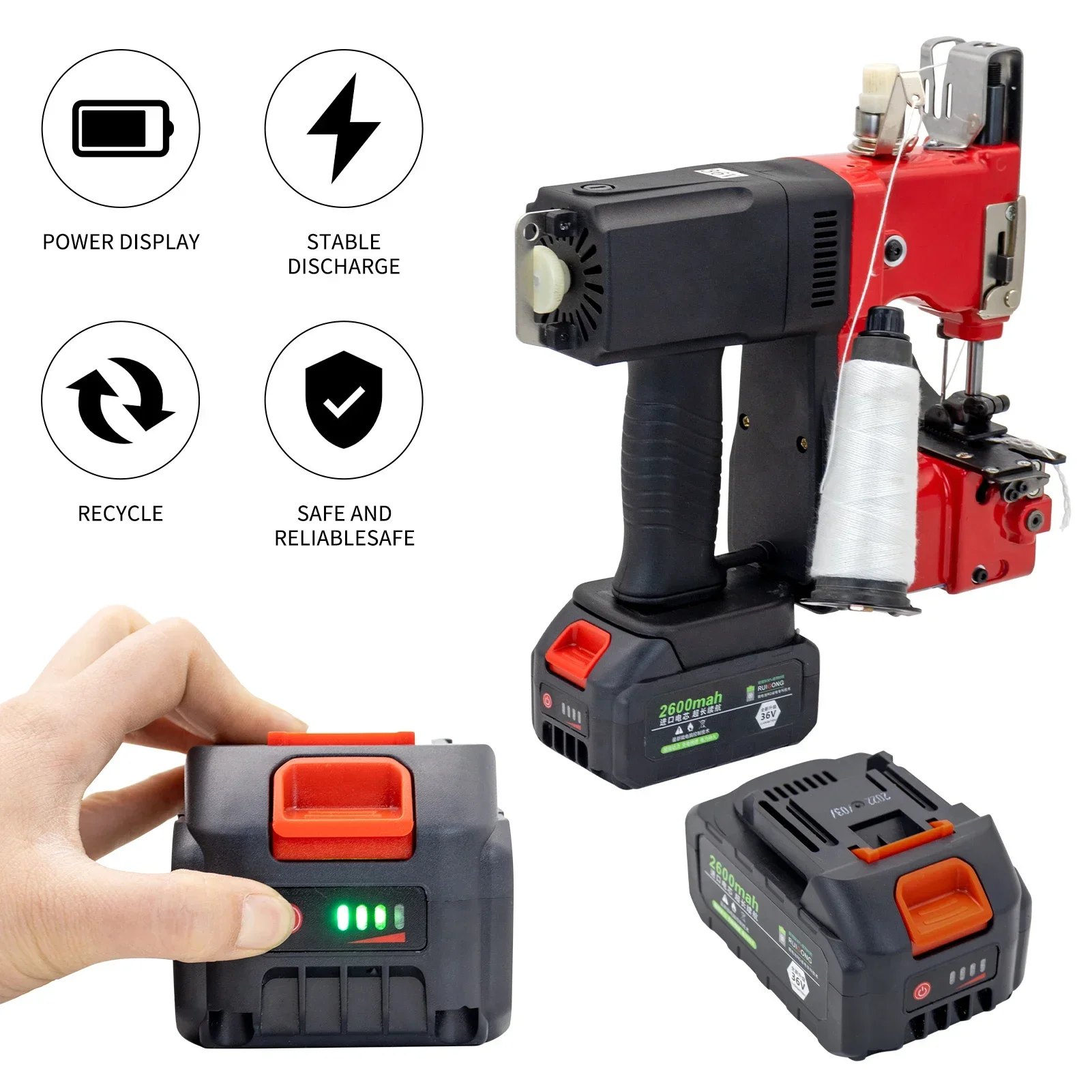 طاقة البطارية أو المكونات الكهربائية ماكينة خياطة يدوية صغيرة محمولة متعددة الوظائف