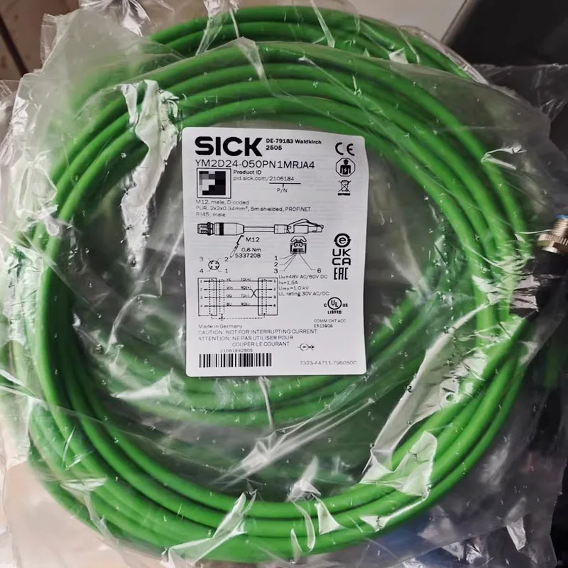 YM2D24-050PN1MRJA4 Brand new original SICK Laser rangefinder sensor network cable, large quantity in stock, welcome to consult