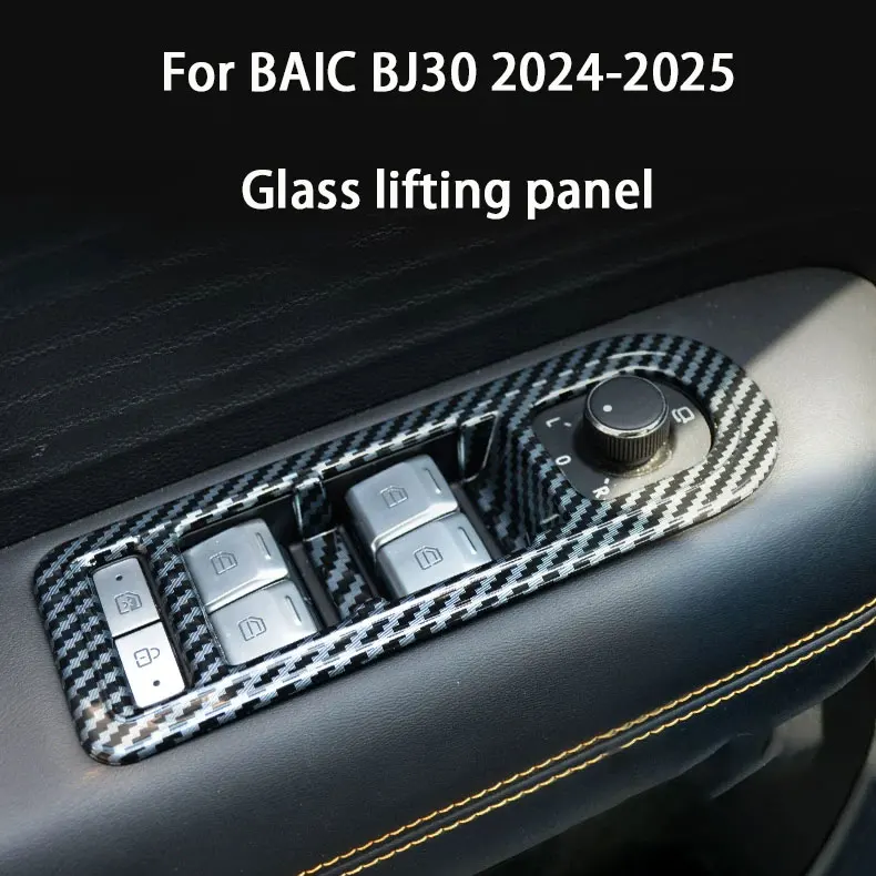 For BAIC Beijing BJ30 B30 2024 2025 2026 ABS Glass Lifting Panel Decorative Sticker Modification Window Button Protection Frame