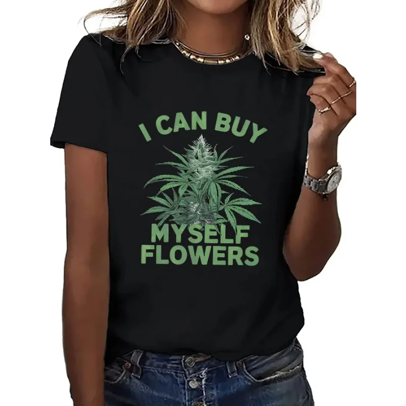 2025 New Creative and Fun Printed T-shirt Casual Daily Wear Simple and Trendy Cotton Fashion Harajuku Women Round Neck Loose Top