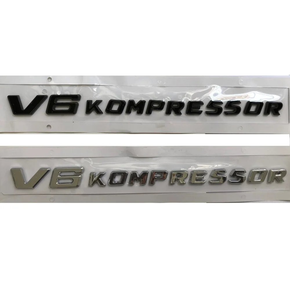 

Chrome / Matte / Gloss Black V6 KOMPRESSOR Letters Badge Emblems Decal Sticker for Mercedes Benz AMG V6KOMPRESSOR