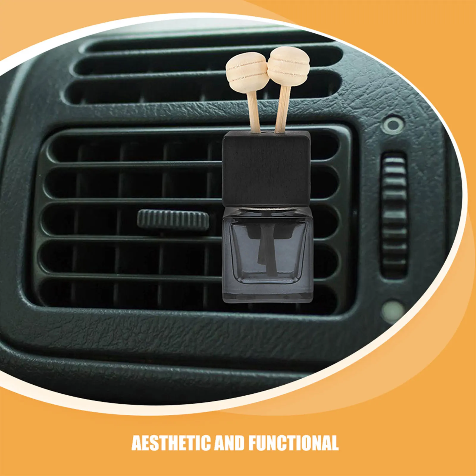 2 قطعة زجاجة معطّر الهواء الأنيقة للسيارة مادة متينة قلادة الروائح للعلاج بالروائح للقضاء على رائحة السيارة وتنقية #4