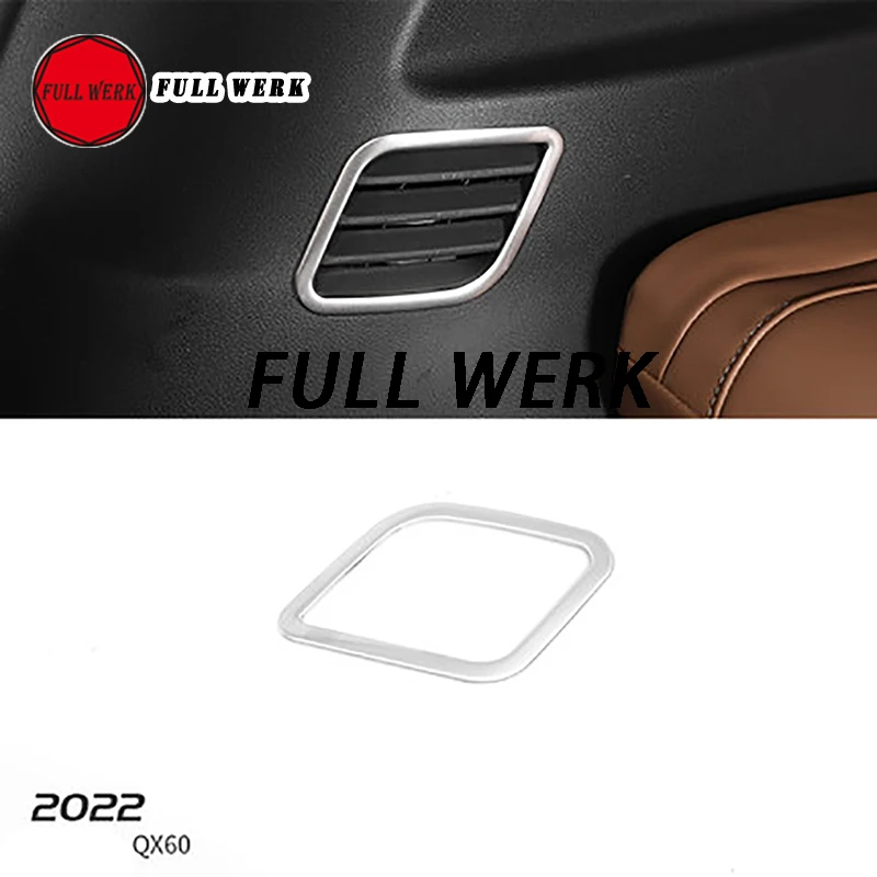 SS Car Interior Decoration for Infiniti QX60 2022 Window Switch Air Vent Reading Light Tailgate Handle Trim Sticker Cover Access