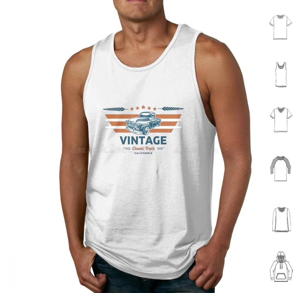 Vintage Classic Truck Tank Tops Vest Sleeveless Car Funny Racing Cars Bumper Meme Bumper Vintage Retro Jdm Cute Race Truck 4