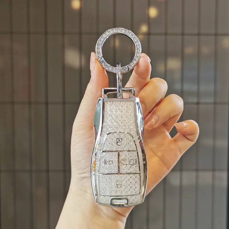 

Suitable for BEIJING Keycase J40 BJ30 x7 x3 BJ80 C52X bj60 F40 EU7 U5PLUS Keycover Keyshell Keychain Diamond Car Key Holder