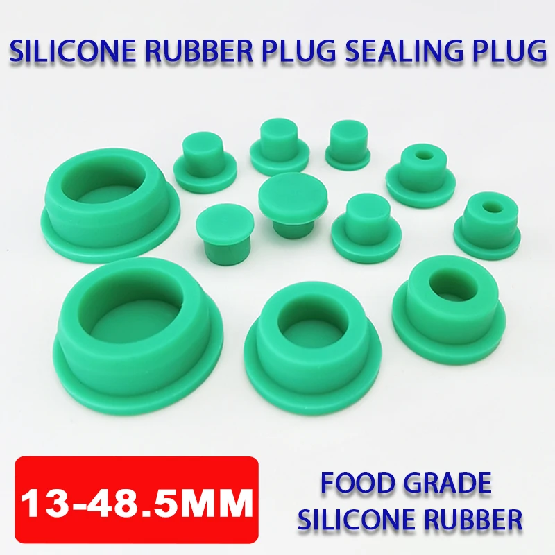 

Green Rubber Plug 13-48.5mm Silicone Rubber Hole Plug Blanking End Cap Sealing Plug Pipe Plug Inserts T Type Rubber Stopper