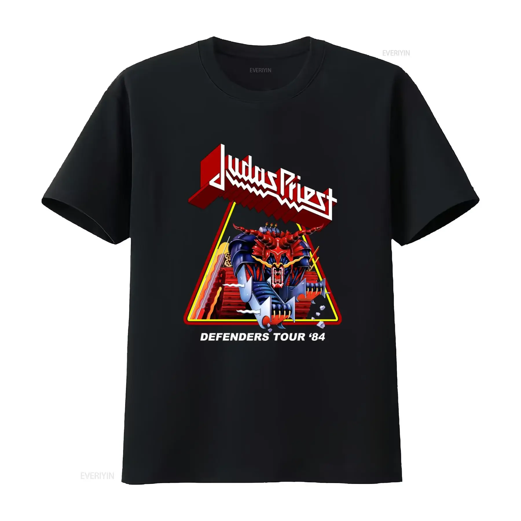 Judas Priest Defenders Tour 1984 T Shirt Metallian Design Rock Band Merch Vintage Style High Quality Print vintage Washed