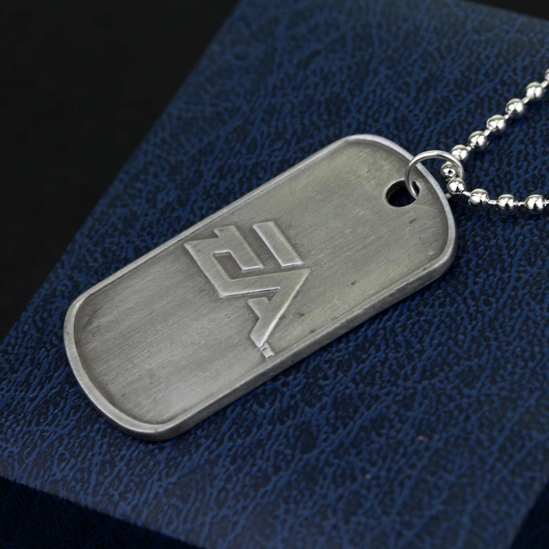 Fashion Jewelry BF4 Battlefield 4 Dog Tag badges Military Card Necklaces Pendants antique Bronze and Tin Necklace for men