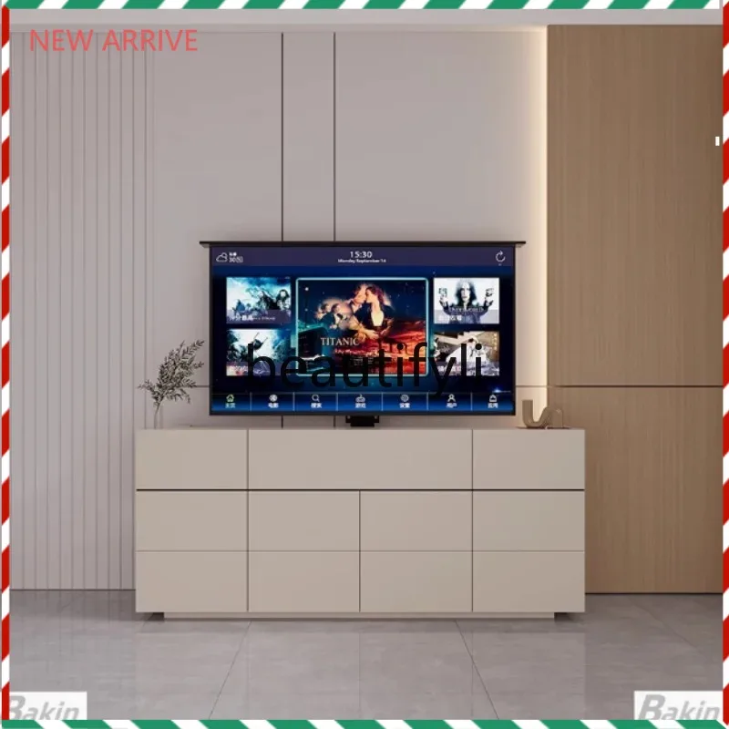 

D2520 Lifting integrated TV cabinet 55/65/75 inch living room invisible partition Lifting TV cabinet