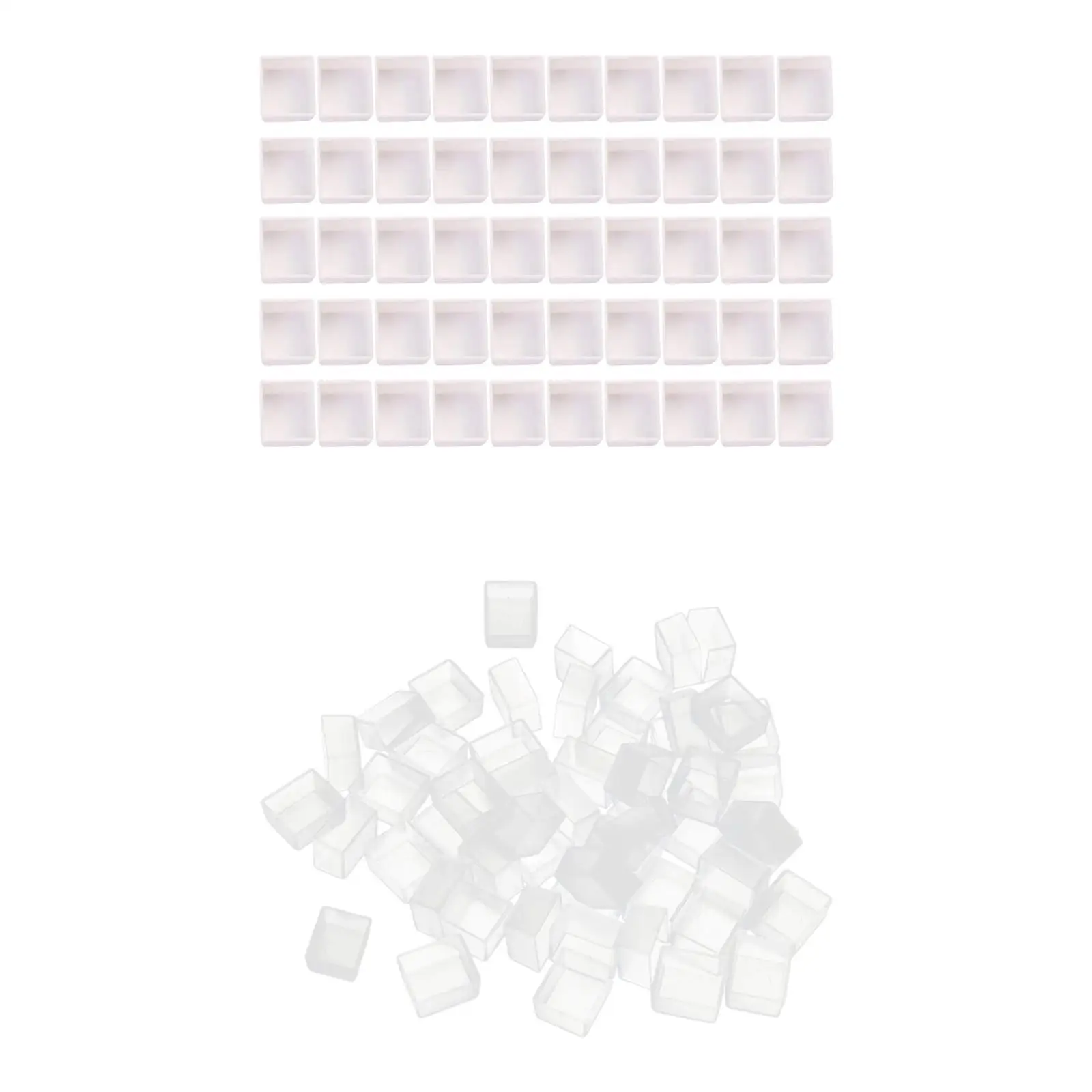 50 шт. пустые кастрюли для акварельных красок для рисования, палитра для рукоделия, многоразовые аксессуары для проектов «сделай сам», подарочные акварельные полукастрюли