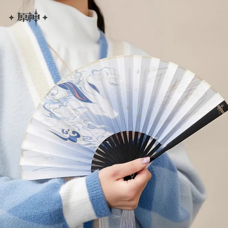 

Genuine Original Ganyu Folding fan Genshin Impact Fan Peripheral Products Ganyu Theme Impression Series Folding Fan Brand New ﻿