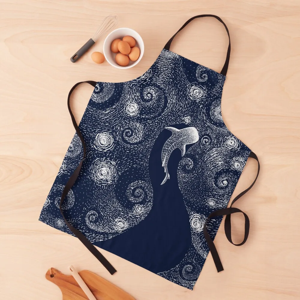 

Star eater in Van Gogh style Apron kitchen clothes For Cosmetologist barber uniform Women's Home Clothes Apron
