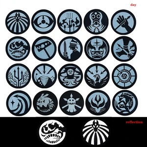 Dokuz kuyruklu tilki, yansıtıcı yama, sihirli scp vakıf logosu, askeri taktik sırt çantası rozeti üzerinde işlemeli scp logo yama kelepçesi 8 en çok satan, vakıf ve scp - №8