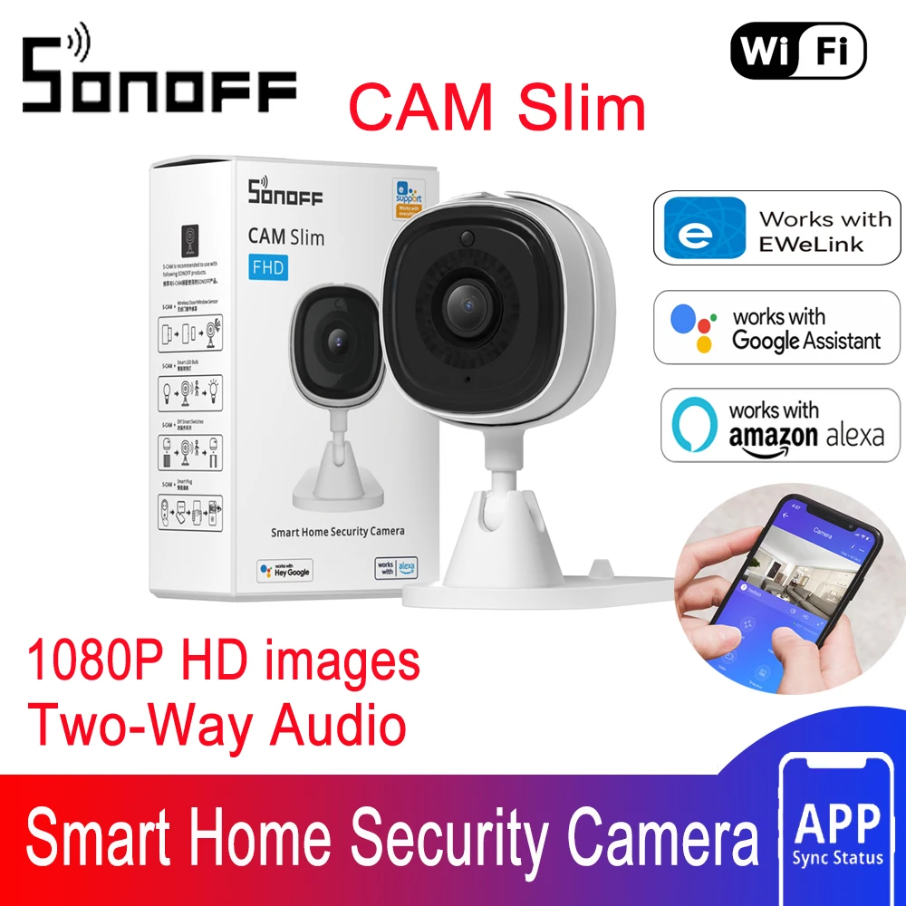 

Смарт-камера видеонаблюдения SONOFF, 1080P, HD, Wi-Fi