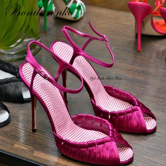 Pink high heel fashion sandal