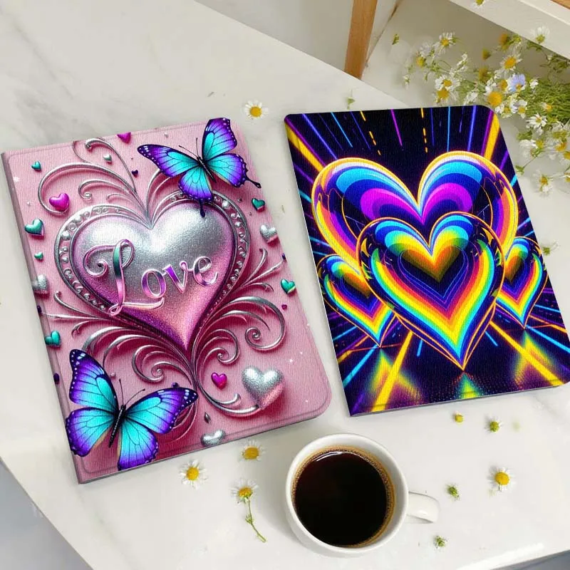 

Colorful Heart Neon Light For Samsung Galaxy Tab A A7 A8 A9 A11 S6 S11 Lite Plus 10.1 10.4 10.5 Inch 2022 2025 Tablet Case