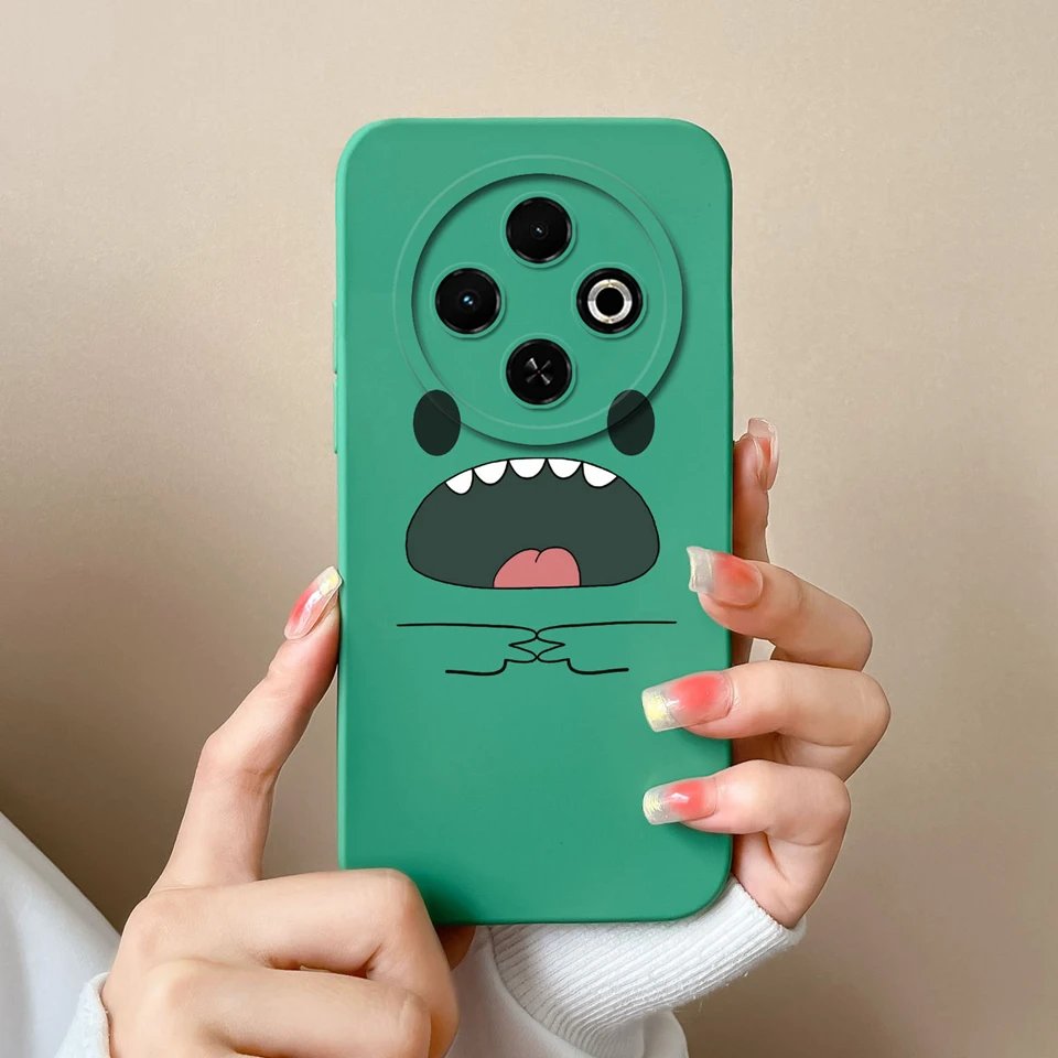 Cases For Tecno Spark 30 30C 4G 5G Love Heart Bear Liquid Durable Shockproof High Quality Shell For Tecno Spark 30C Coque Funda
