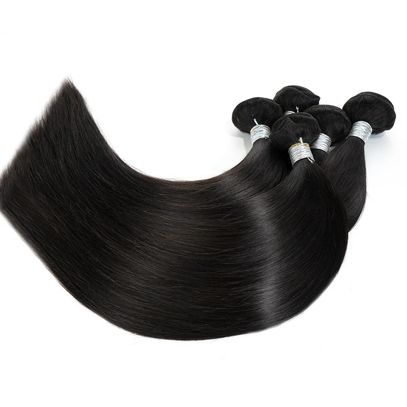 Shinechair-extensões de cabelo humano para mulheres, trança de cabelo virgem, pacotes crus retos, não processados, 100% real, cor natural