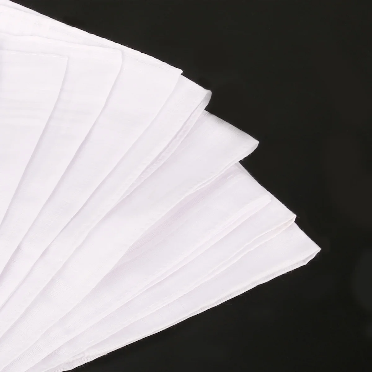 12 قطعة من مناديل قطنية بيضاء ناعمة ماصة ومتينة للرجال والنساء في الهواء الطلق وحماية من الغبار #4