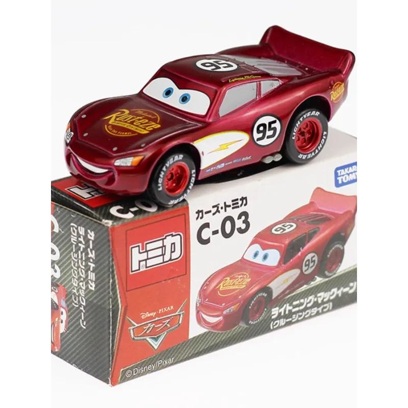 Modelo de carro de liga fundido, coleção King Board McQueen, brinquedos decorativos para crianças, presentes para crianças e feriados, escala 1:64