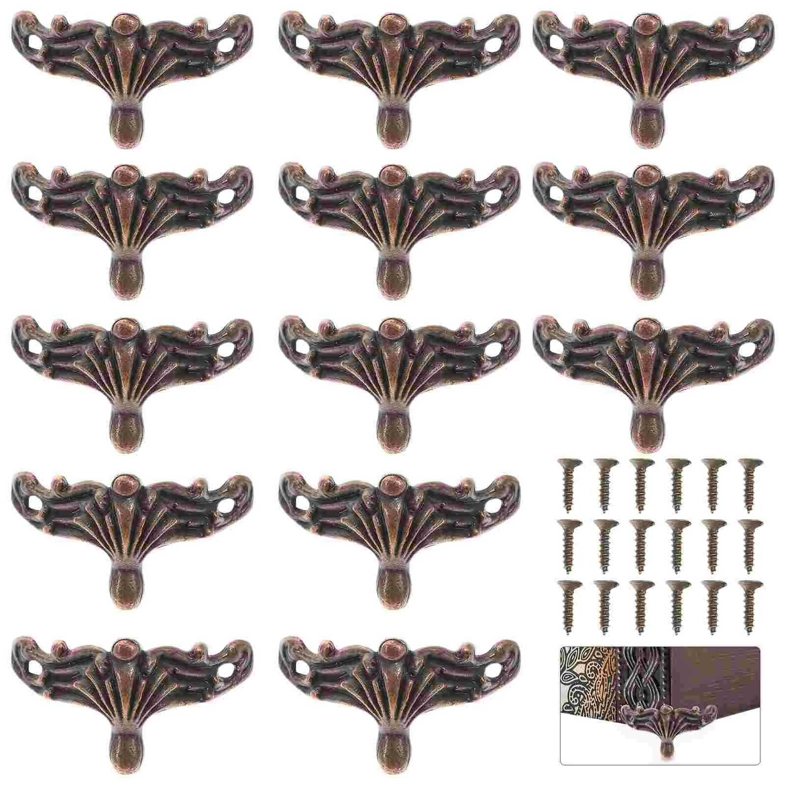 

25 Pcs Feet Decorative Box Legs Wood Case Corner Protector Jewelry Furniture Accessories Zinc Alloy Wooden Bases