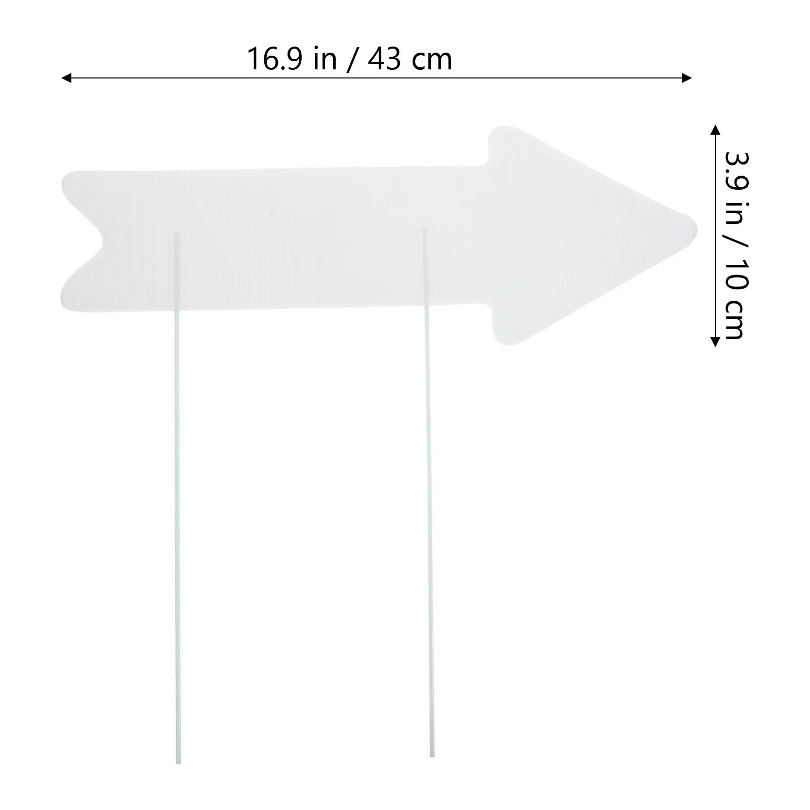 5Pcs Sturdy Blank Garden Lawn Signs with Metal Stakes Writable Plastic Yard Sign Boards for Business Political Ads